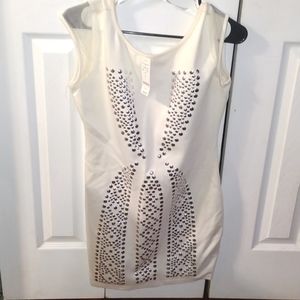 all white dress with silver studs...2b